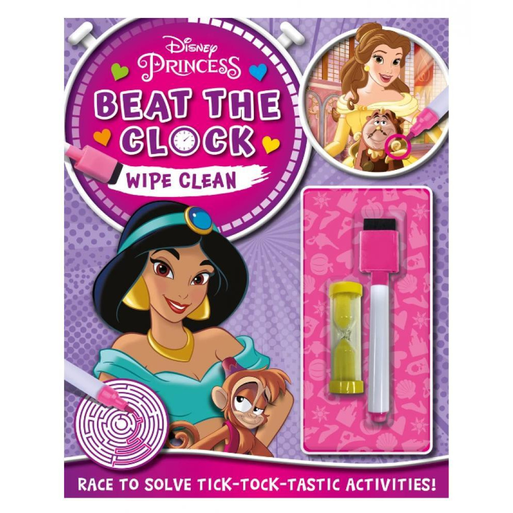 Disney Princess: Beat the Clock Wipe Clean (Timed Activities for Kids) - 1