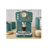 Swan Nordic Espresso Machine, Pine Green, 15 Bars of Pressure, Milk Frother, 1.2L Tank, Scandi Style - 4 miniature
