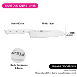 Fissman 7'' Santoku Knife Bonn Stainless Steel - 4 miniature