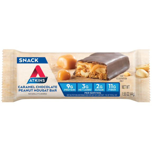 atkins caramel chocolate peanut nougat bar