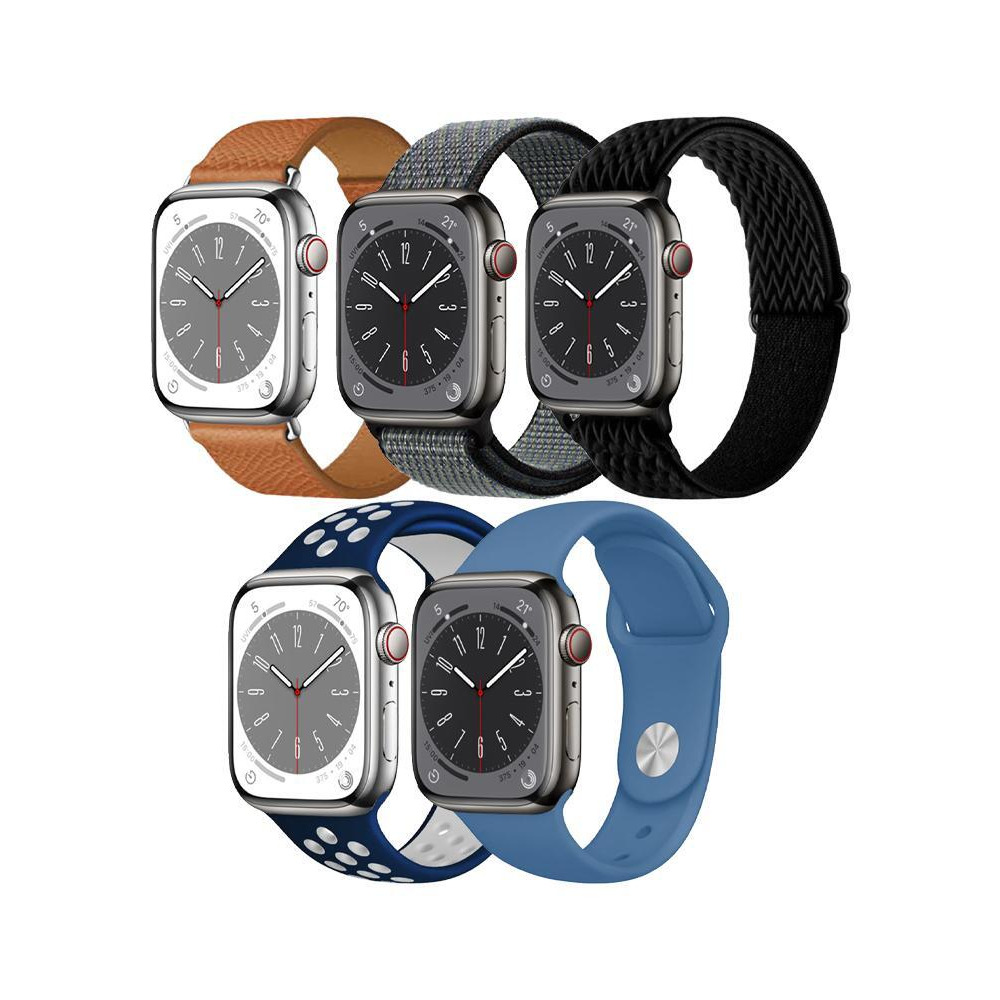 5 قطعة حزام ساعة بديل لساعة Apple 49/45/44/42 مللي متر سلسلة Ultra 2/Ultra/9/8/7/6/5/4/SE - 1