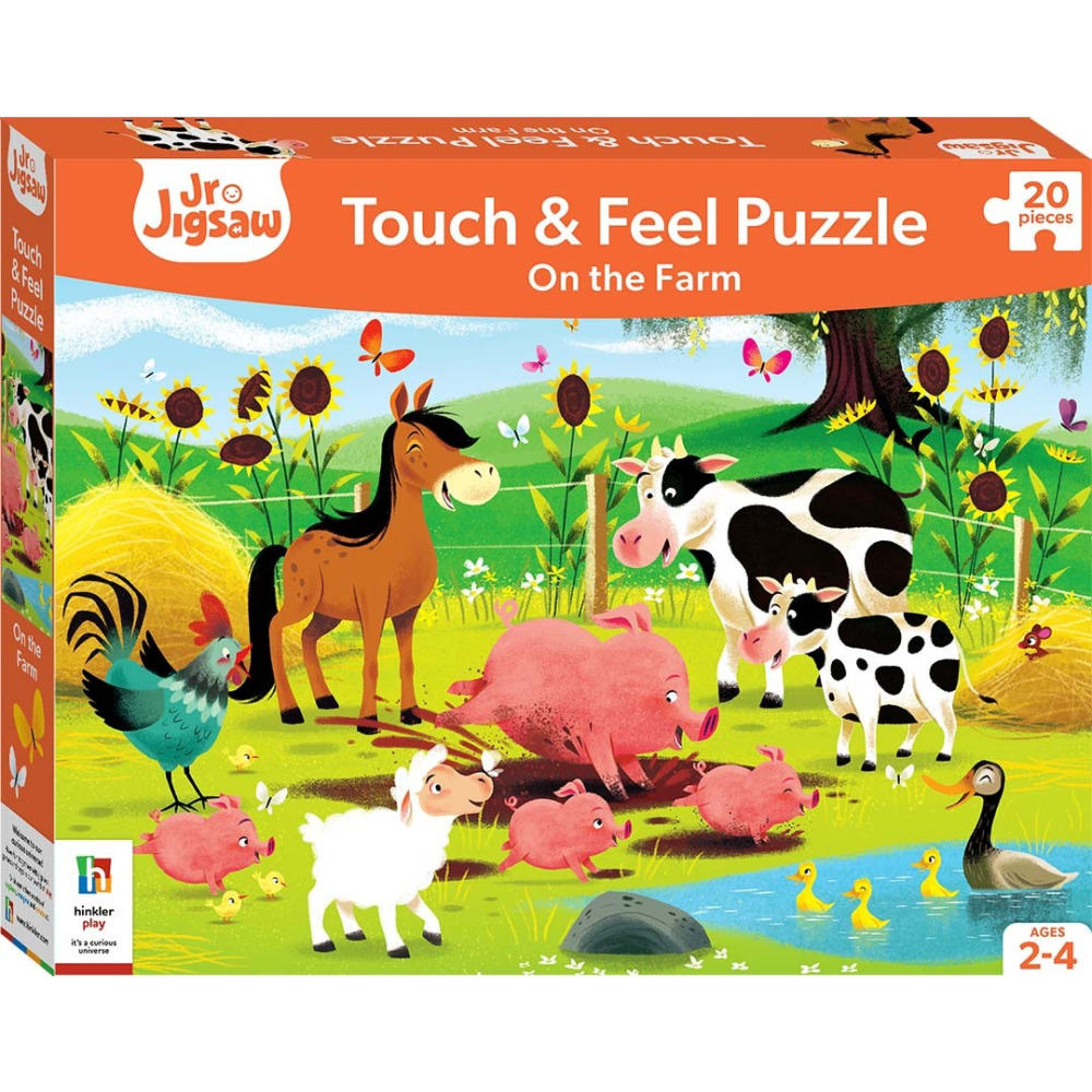 Hinkler Junior Jigsaw Touch & Feel On the Farm - 1