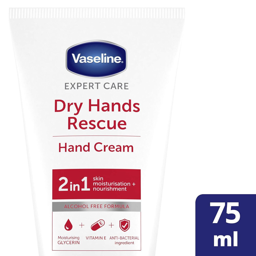 Hand Cream Vaseline Expert Care, Dry Hands Rescue, 75ml - 2