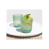 TarHong Essentials Mesa Drinkware, Polypro, Shatterproof, Indoor\/Outdoor, Double Old Fashioned, Aqua - 2 miniature