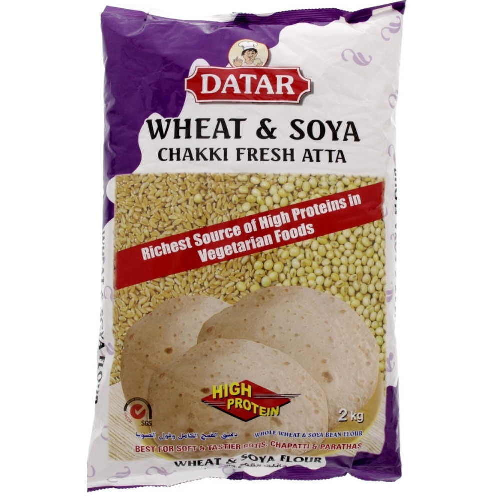 DATAR WHEAT  SOYA CHAKKI FRESH ATTA 2KG - 1