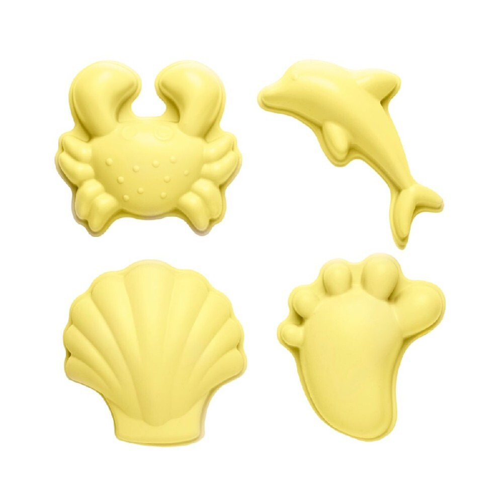 Set Beach Toys Scrunch Bundle of 4 pieces, Silicone, Lemon - 3