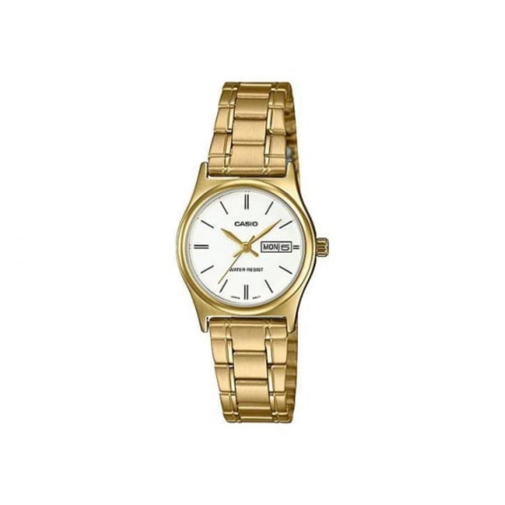 CASIO LTP-V006G-7BUDF Analog White Dial Stainless Steel Women's Watch - 1
