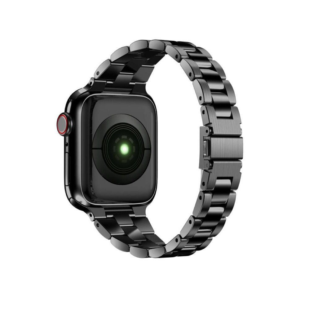 Perfii Stainless Steel Bracelet Triple Link Replacement Band for Apple Watch 49, 45, 44, 42 mm Series Ultra 8/7/6/SE/5/4/3 - 3