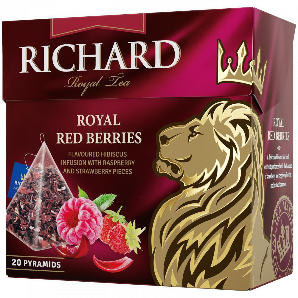 RICHARD Royal Red Berries, Fruit-Herbal Tea in pyramids, 20 x 1, 7 g - 1