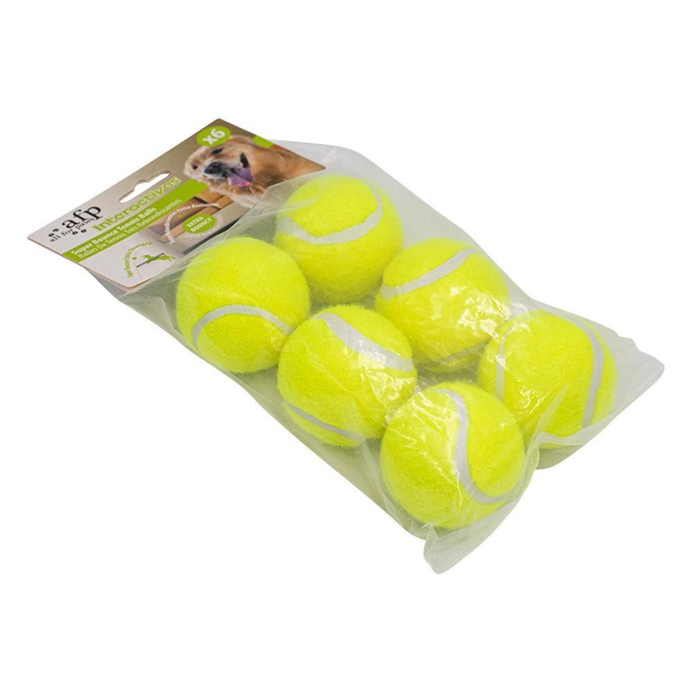 All for paws / Pet toys, "Hyper Fetch" tennis balls, Interactive, Multicolor, 6 pcs - 1