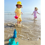 Jug Scrunch Crocodile for bath and beach, Silicone, Flamingo Pink - 3 miniature