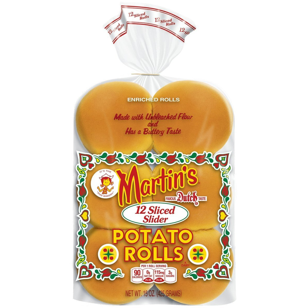 Martin's Sliced Potato Rolls - 3 inches 425g - 12 Sliced Buns - Frozen - 1