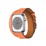 Perfii Double Tour Leather Replacement Band For Apple Watch 41/40/38mm Series 8/7/6/5/4/SE - 2 miniature