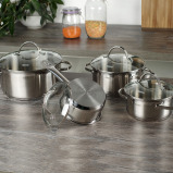 Fissman 8- Piece Cookware Set Gabriela with Glass Lids Stainless Steel - 7 miniature