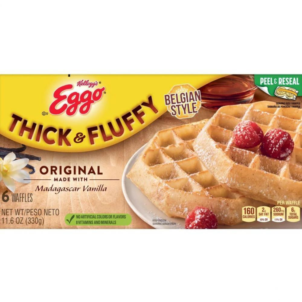 Вафли Kelloggs Eggo Толстые Пушистые Оригинальные 330Г - 1