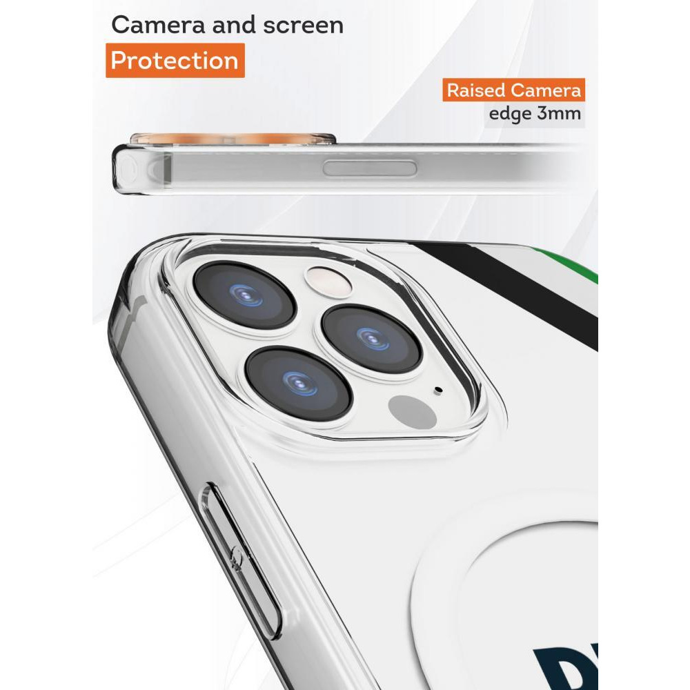 كفر آيفون 12 برو ماكس، متوافق مع ماج سيف، حماية عسكرية، مقاوم للاصفرار، (6.7 بوصة)، شعار دبي - 5