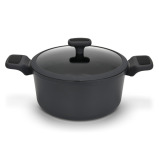 Fissman Stockpot Titanium Pro 20cm/2.7LTR with Glass Lid with Cast Aluminum and Non- Stick Coating - 1 miniature