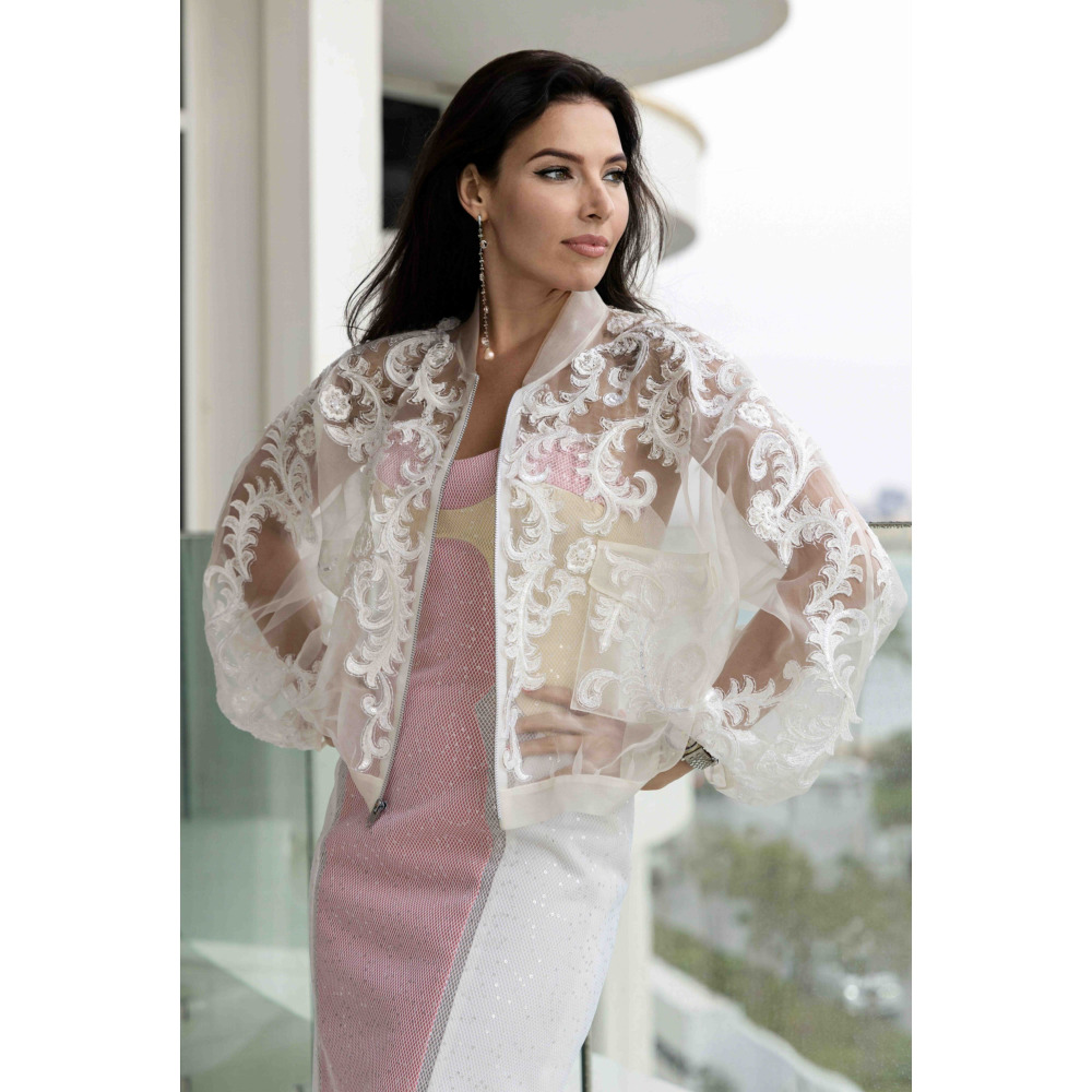 Asian SPIRIT, Бомбер Off White Symphony, СВОБОДНЫЙ Размер (xs-xl) - 1