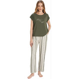طقم بيجامة منزلي من Hidden BEAUTY Lingerie، أخضر غامق - XL - 1 miniature