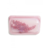 حقيبة الوجبات الخفيفة من السيليكون القابلة لإعادة الاستخدام سعة 290 مل من Stasher باللون الوردي الفاتح - 1 miniature