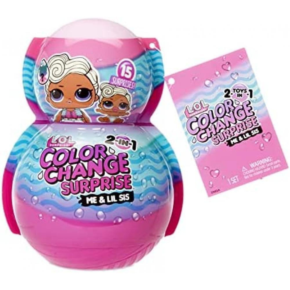 L.O.L. Surprise! 2-N-1 Me & My Lil Sis Color Change Surprise With 15 Surprises - Great Gift For Kids Ages 4+, Multicolor - 13
