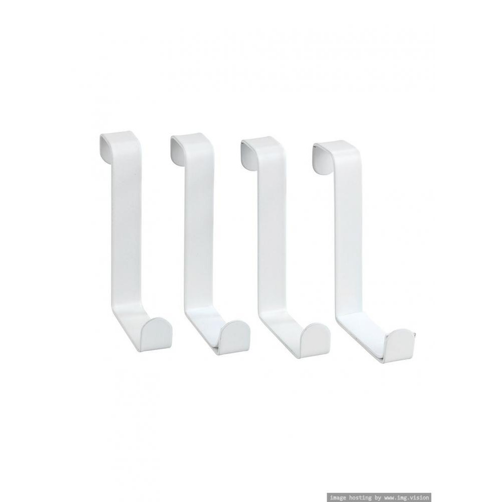 Wenko Door Hooks White Matte 4 Pieces - 2