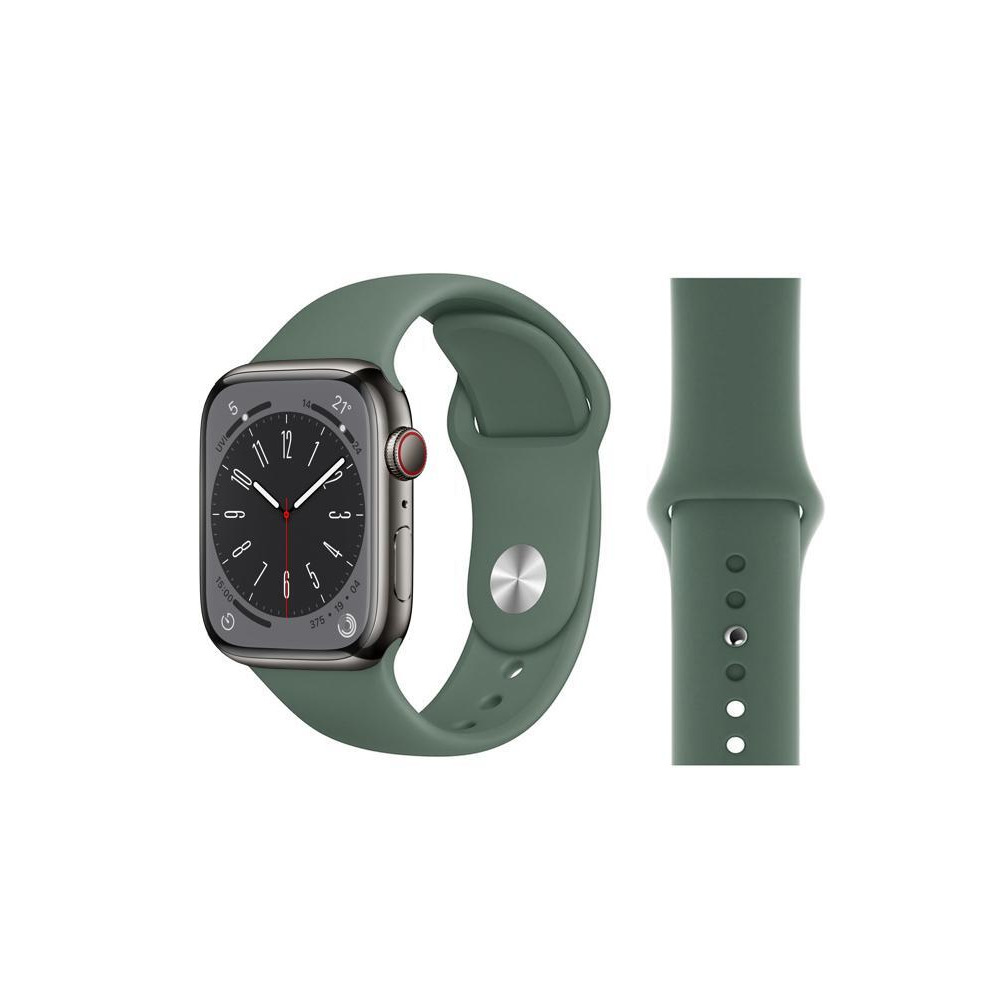 Perfii Solid Silicone Replacement Band for Apple Watch 49, 45, 44, 42 mm Series Ultra 8/7/6/5/4 SE - 2