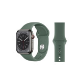 Perfii Solid Silicone Replacement Band for Apple Watch 49, 45, 44, 42 mm Series Ultra 8/7/6/5/4 SE - 2 miniature