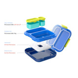 Zoku Neat Bento has compact design, Sof Touch handle, Adjustable containers and Leakproof. Pink - 7 miniature