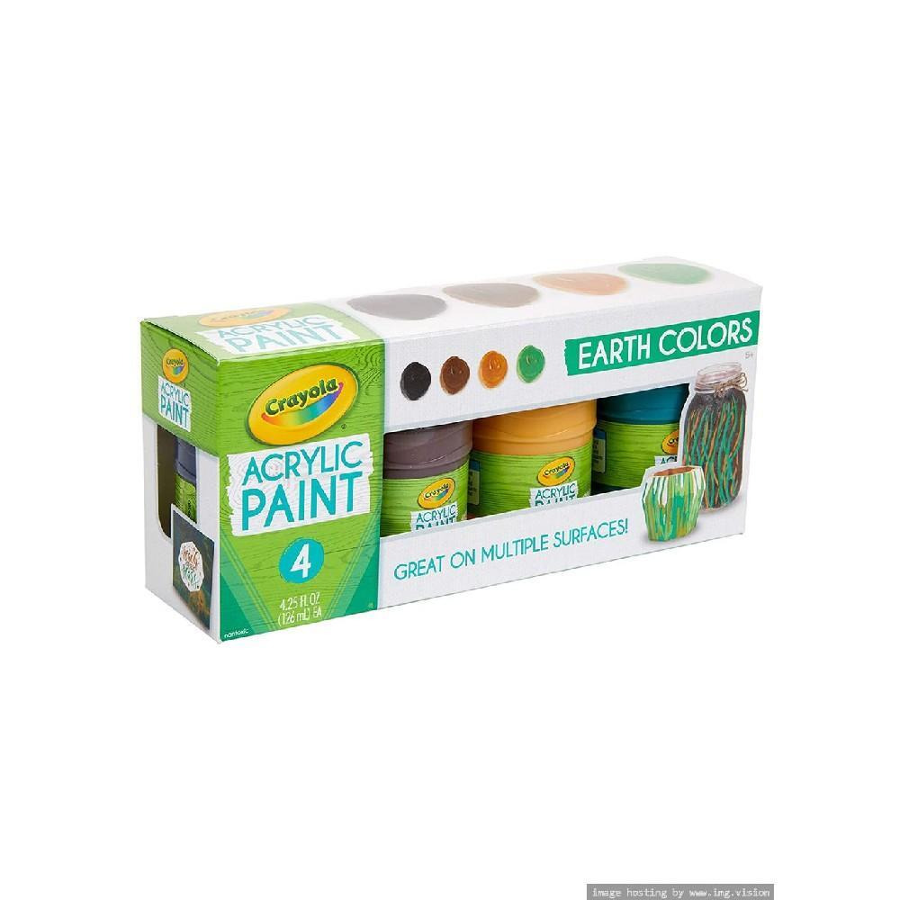 Crayola 4 Oz Multi Surface Acrylic Earth Colors - 1