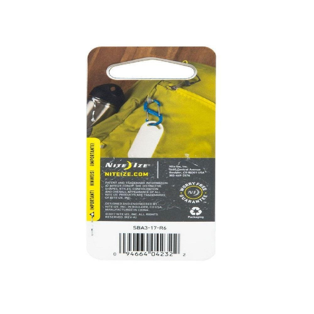 حلقة تسلق مزدوجة من الألومنيوم من NITE Ize S-Biner #3 ليموني - 3