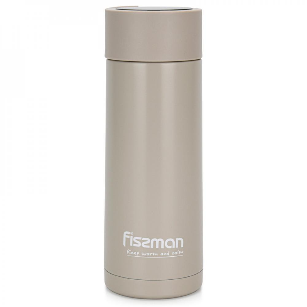 Fissman Double Wall Vacuum Flask 390ml Beige (Stainless Steel) - 1