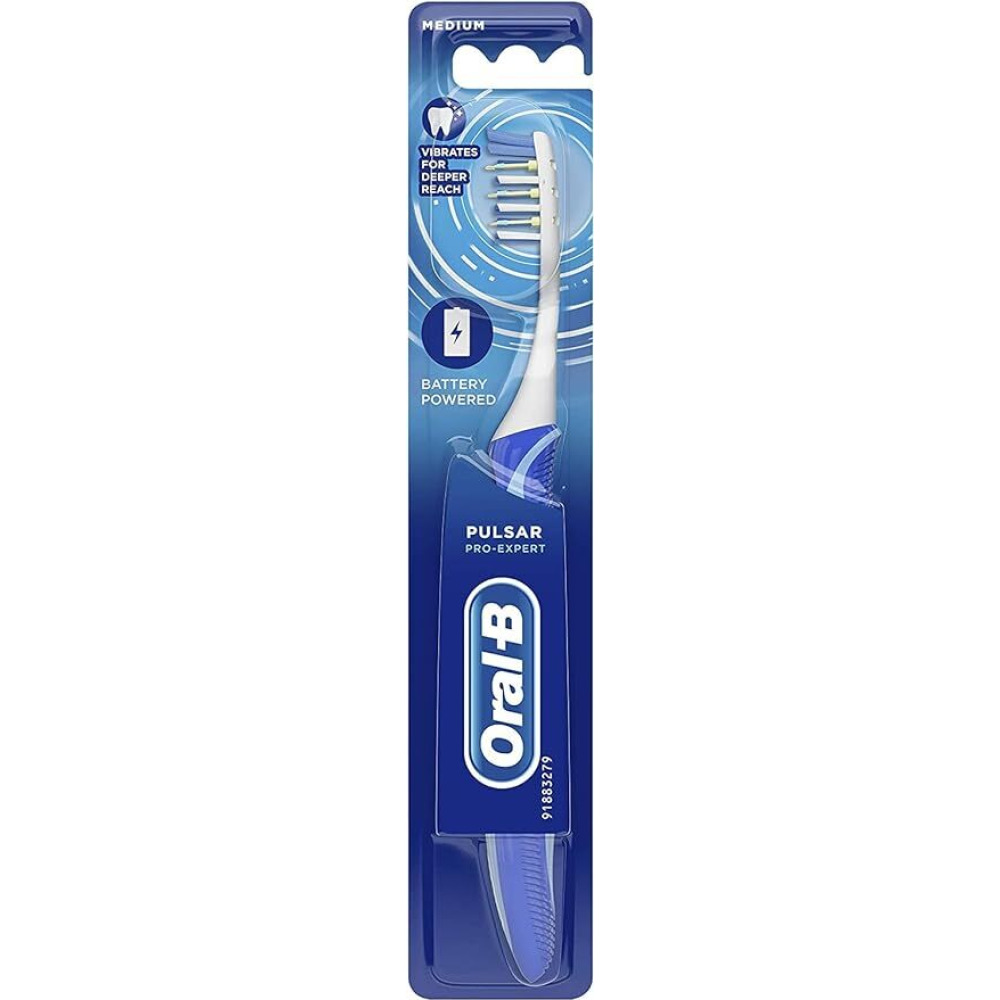 Oral-B Pulsar Gum Care Manual Toothbrush Enhanced with Battery Power, Blue/White - 1