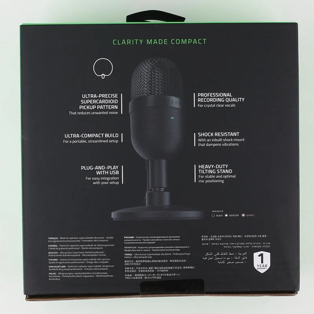 Razer Seiren Mini USB Конденсаторный Микрофон Сверхкомпактный Потоковый Настольный Микрофон Мыши luxemia - 7