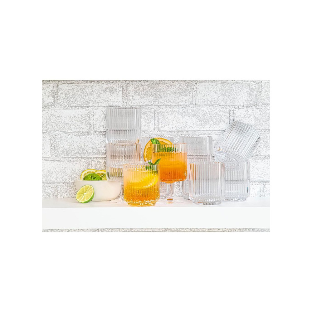 TarHong Mesa Premium Plastic Drinkware Jumbo Beverage, 22 Ounce, Clear - 3