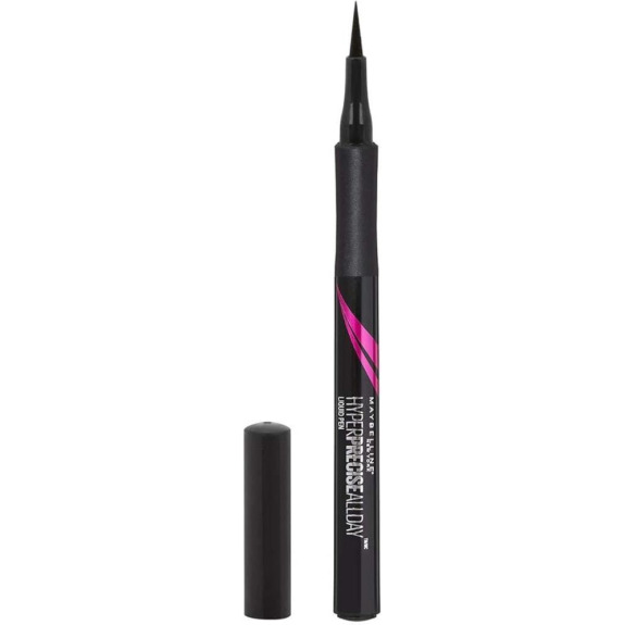 Maybelline New York, Liquid eyeliner, Hyper precise all day, Long-lasting, Intense colour, No smudge and no fading, Black, 1 ml