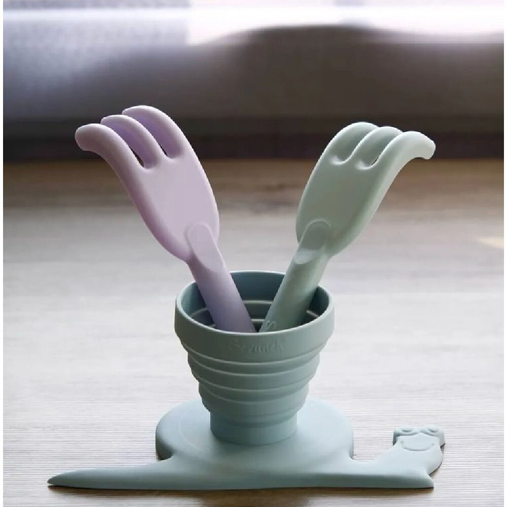 Rakes Scrunch, Sand play tool, silicone, Dusty Light Green - 2