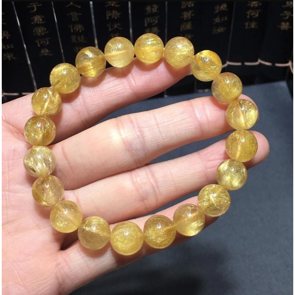 سوار من خرز كريستال سيترين طبيعي 10 ملم - 3