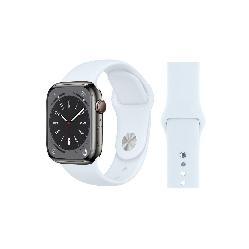 Perfii Solid Silicone Replacement Band for Apple Watch 49, 45, 44, 42 mm Series Ultra 8/7/6/5/4 SE - 2