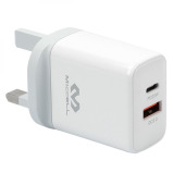 Miccell \/ Charger, Fast USB, PD20W+QC3.0, White, VQ-T37 - 1 miniature