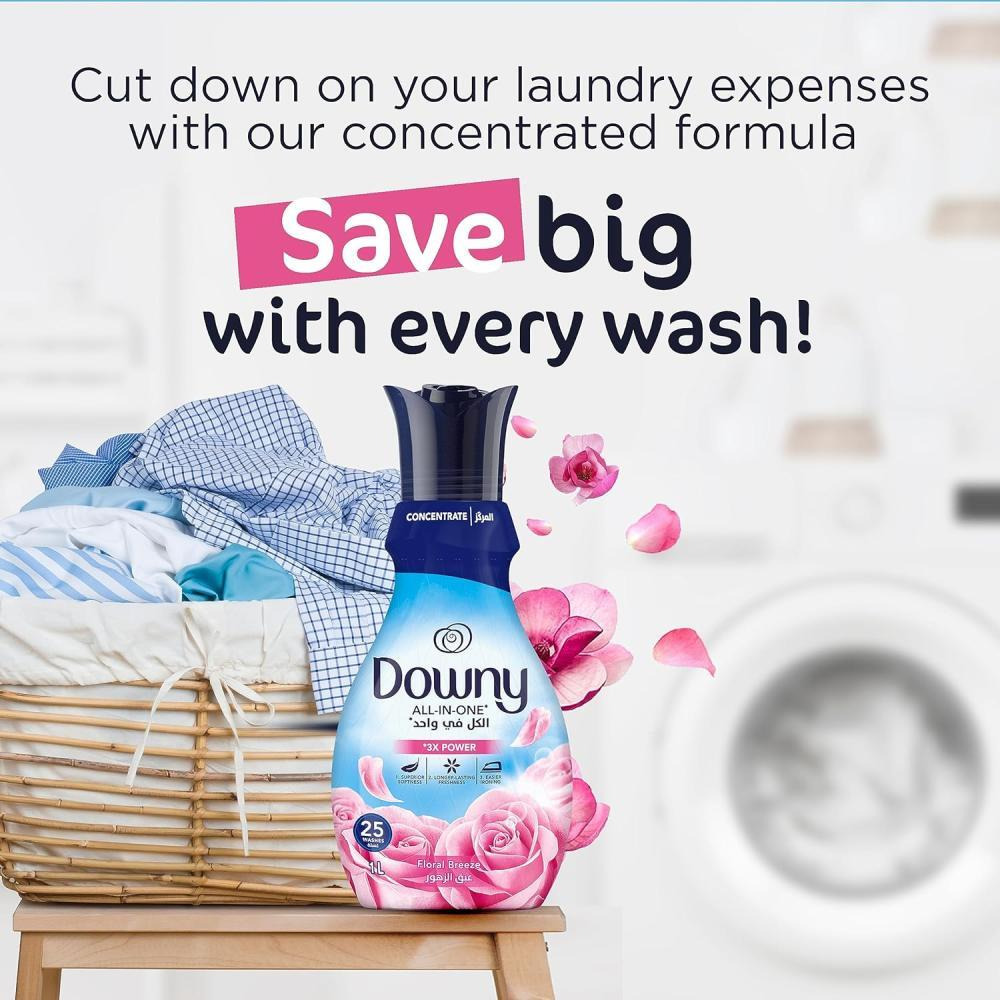 Downy, Fabric softener, Concentrate, Floral breeze, 33.8 fl. oz. (1 litre) - 2