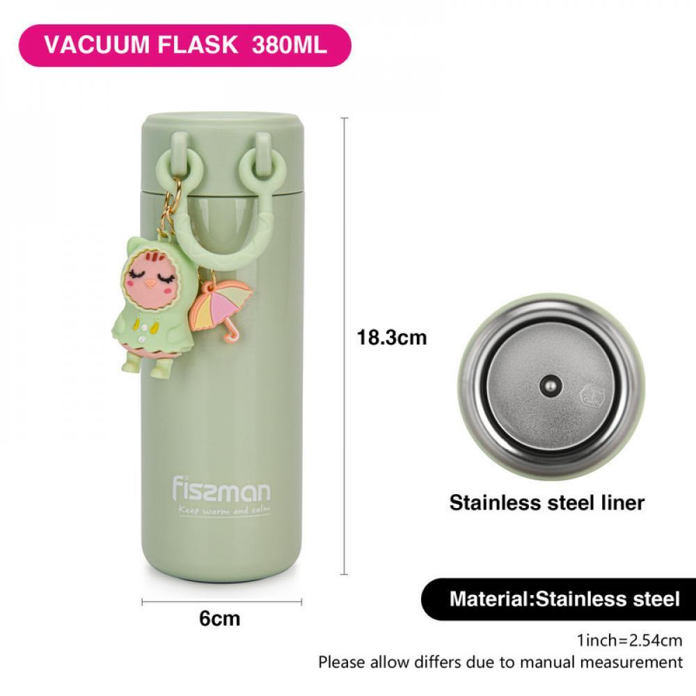 Fissman Double Wall Vacuum Flask 380ml Green (Stainless Steel) - 2