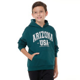 هودي للأولاد (9-10 سنوات) باللون الأخضر الداكن - 1 miniature