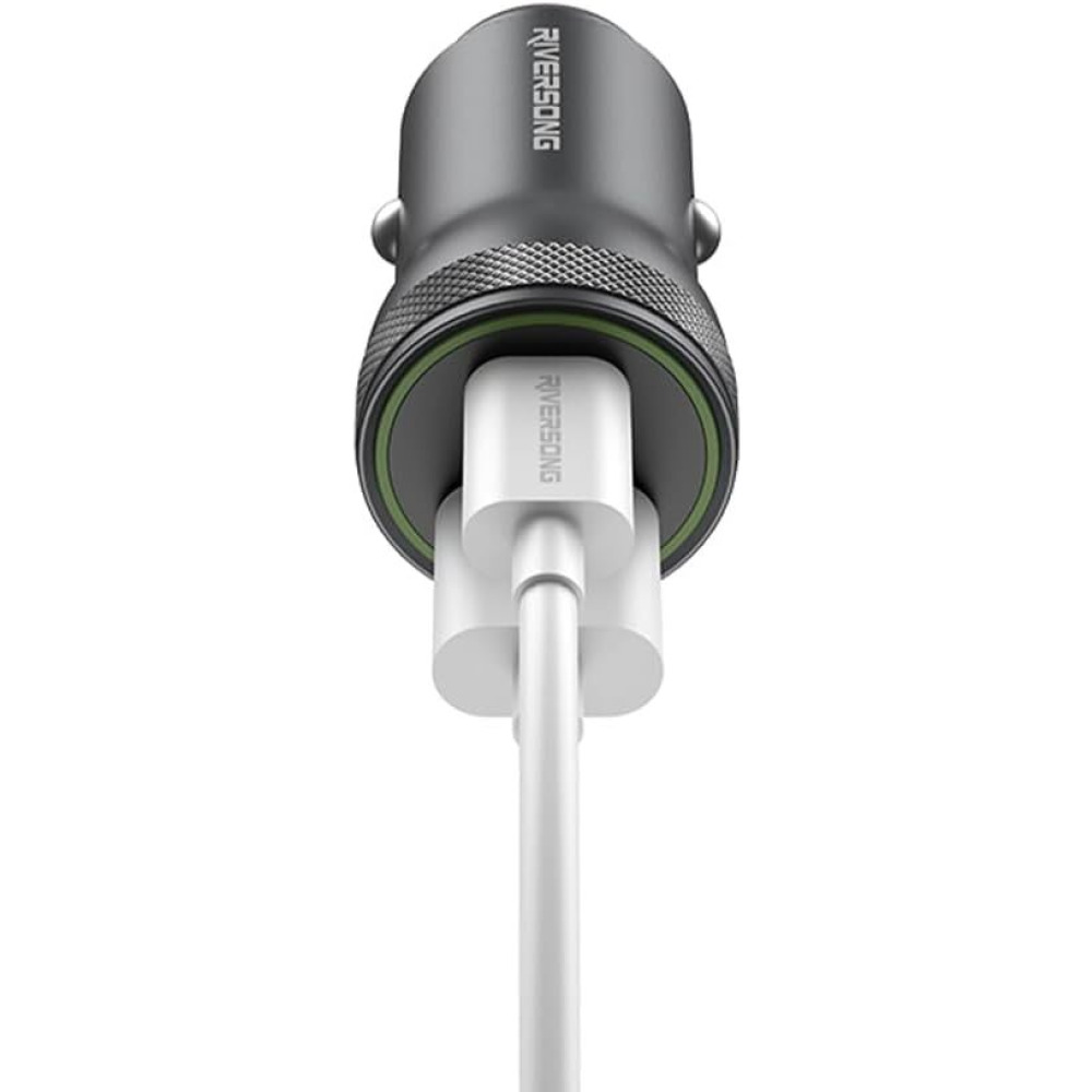 Riversong Dual Port PD20W And Qc3.0 Car Charger, CC20, Gun Silver - 5