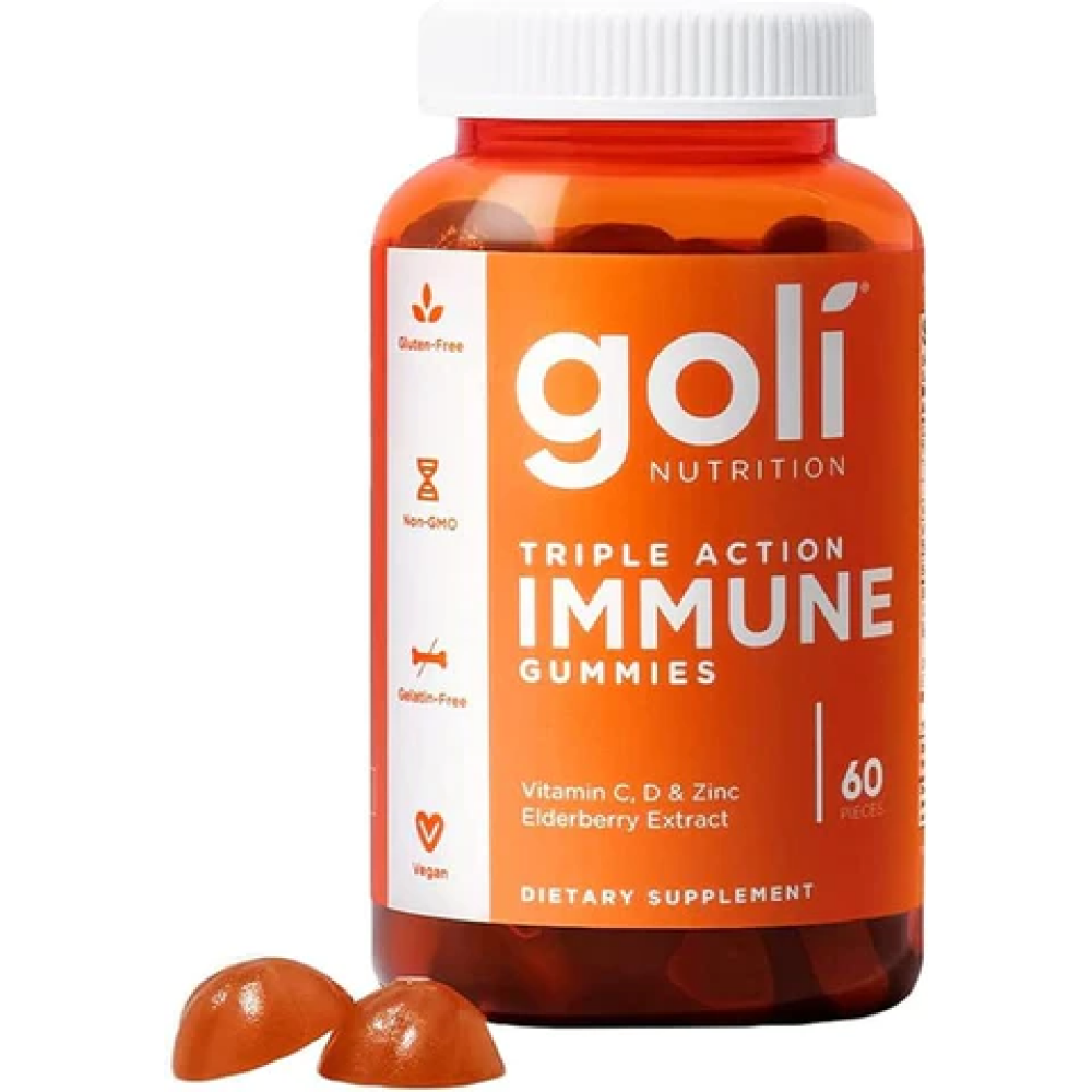 Goli Nutrition, Жевательные Конфеты Тройного Действия Для Иммунитета, 60 шт, 240 г - 1