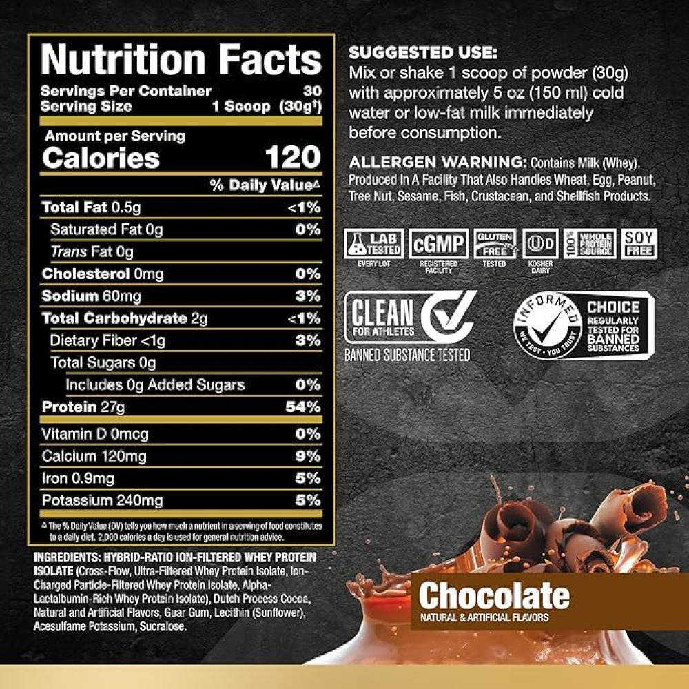 Allmax, Isoflex Protein, 2LB, Chocolate, 30 Servings - 3