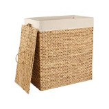 Homesmiths Rectangular Water Hyacinth Laundry Hamper 54.5 x 33 x 61 cm - 3 miniature