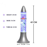 Aqua Bubble Tube Lamp - Rocket Shaped Color Changing LED Artificial Aquarium with Colorful Fish Sensory Visual with Calming Anti-Anxiety Effect (14. - 2 miniature