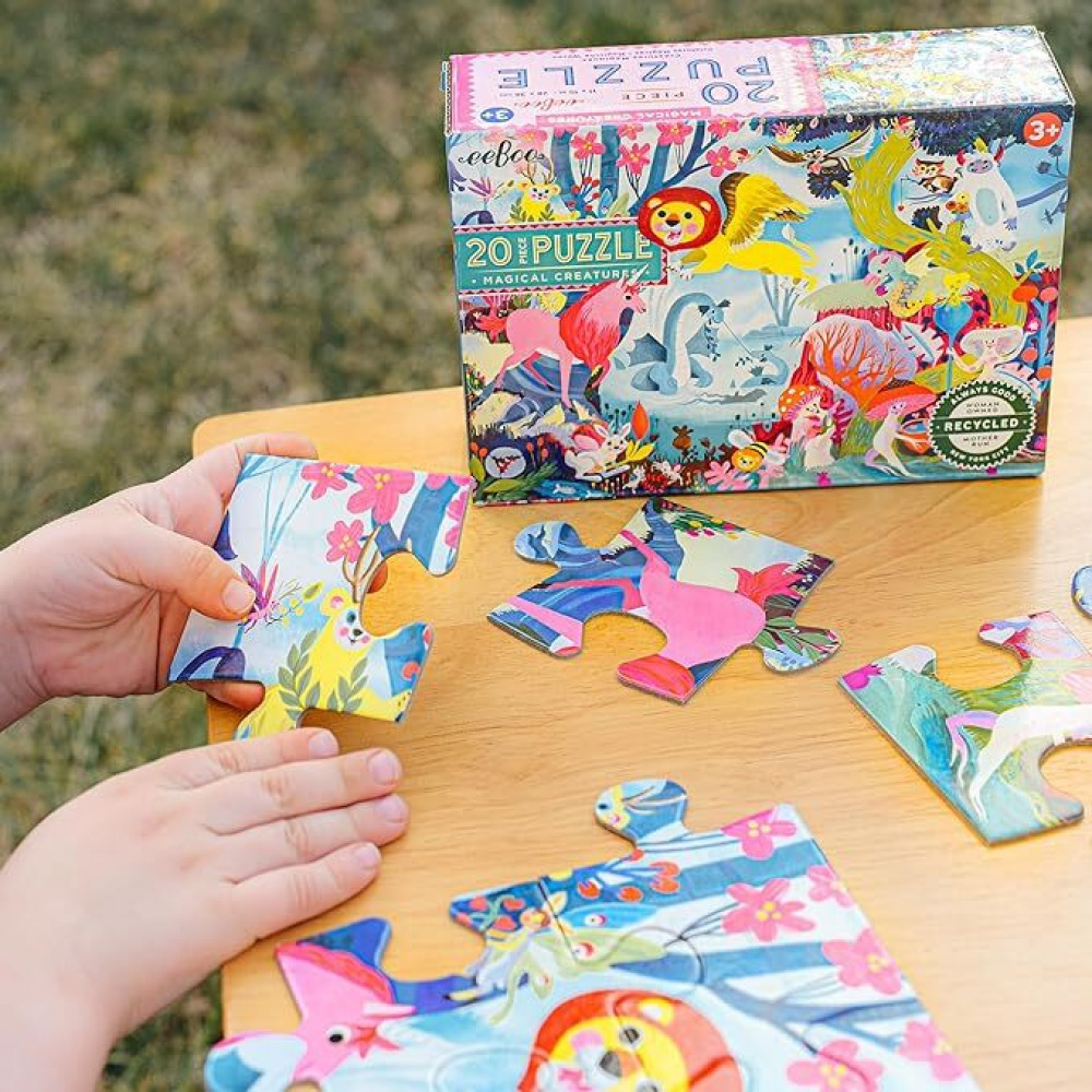 eeBoo: Magical Creatures - 20 Piece Puzzle - 15 x 11 Kids Jigsaw, Glossy Pieces, Preschool Puzzle, Ages 3+ - 5