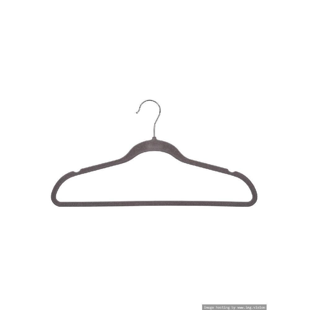 Wenko Flocking Hangers Set of 5 Grey - 3